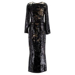 Safiyaa Rücken- und Goldfarbenes Paillettenkleid - Größe 6US