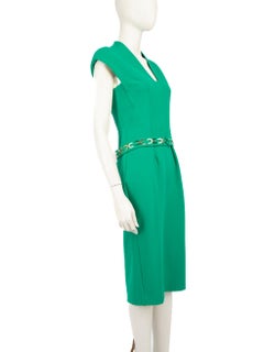 Safiyaa Green Sleeveless Midi Pencil Dress Size M