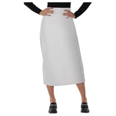 Safiyaa Grauer Midi-Bleistiftrock Größe M