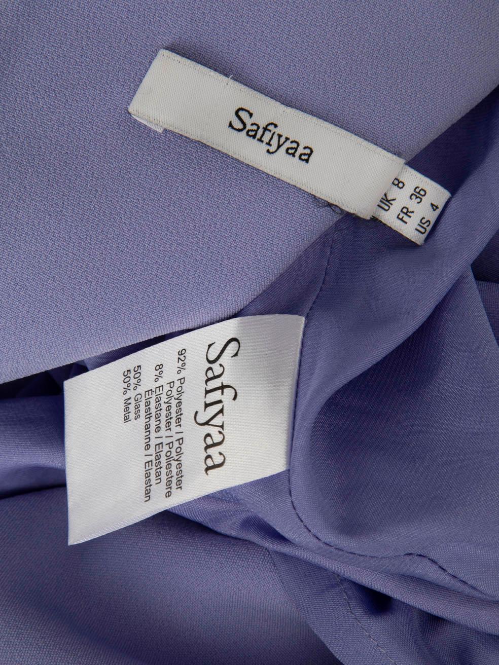 Safiyaa Purple Crystal Embellished Belted Dress Size S For Sale 4
