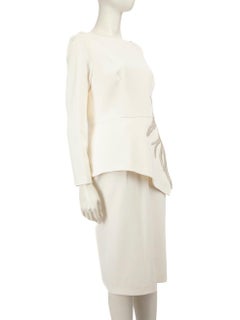 Safiyaa White Embroidered Detail Midi Dress Size XXXL