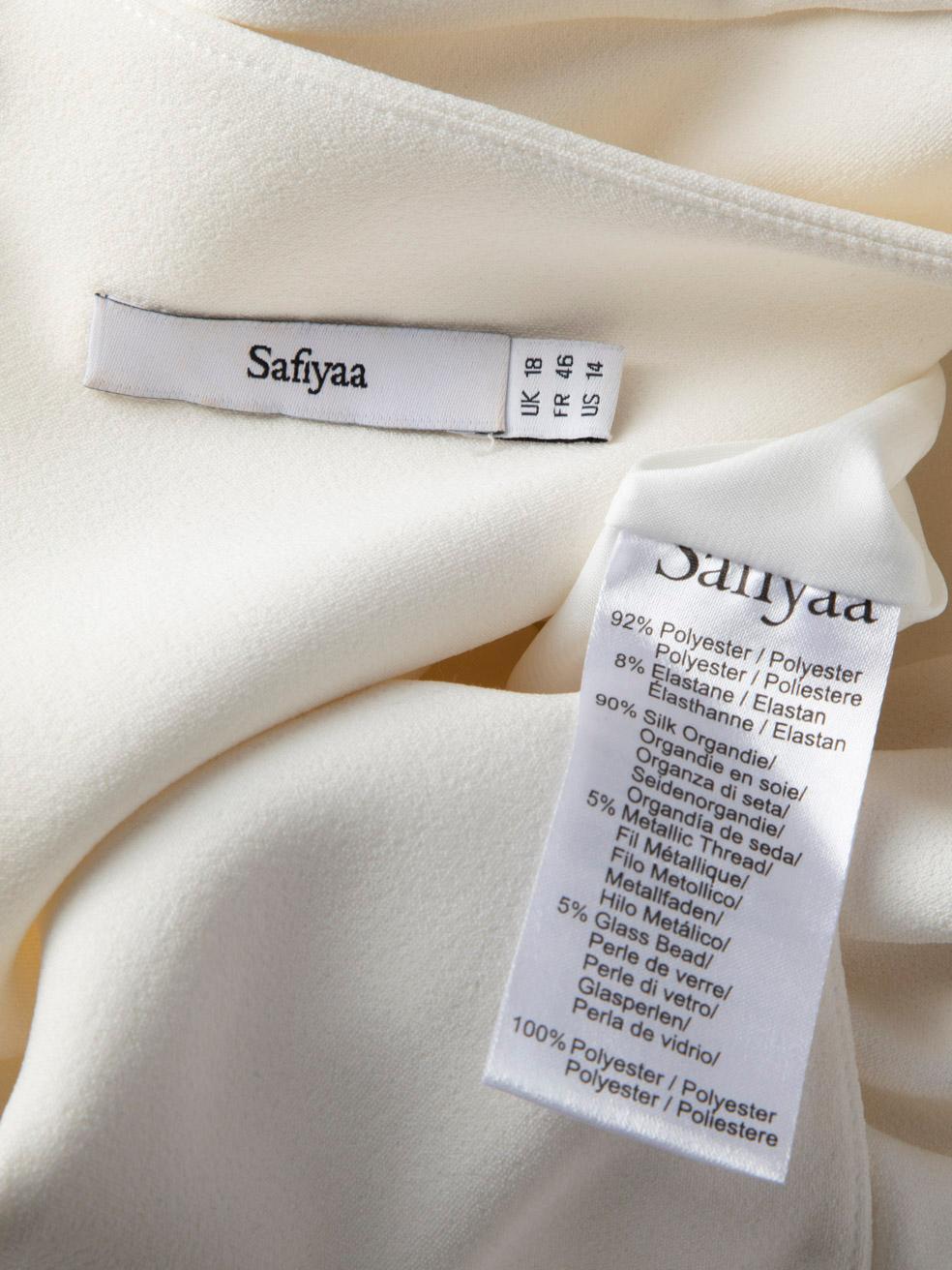 Safiyaa White Embroidered Detail Midi Dress Size XXXL For Sale 4
