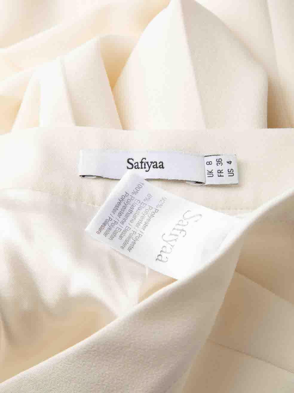 Safiyaa White Tailored Flared Leg Trousers Size S For Sale 1