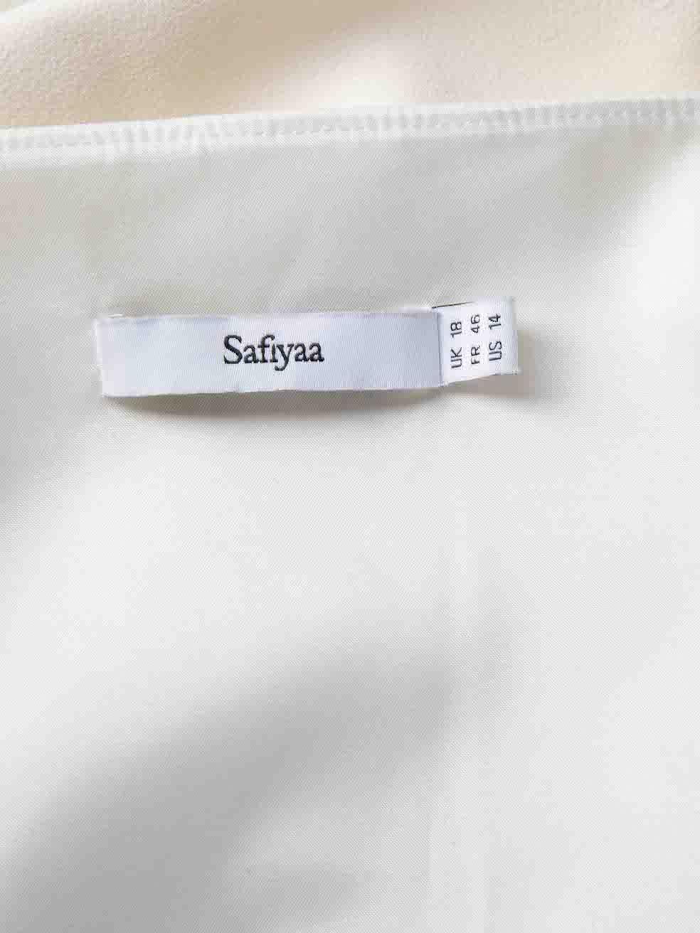 Safiyaa Women's Cream One Shoulder Mini Dress For Sale 1