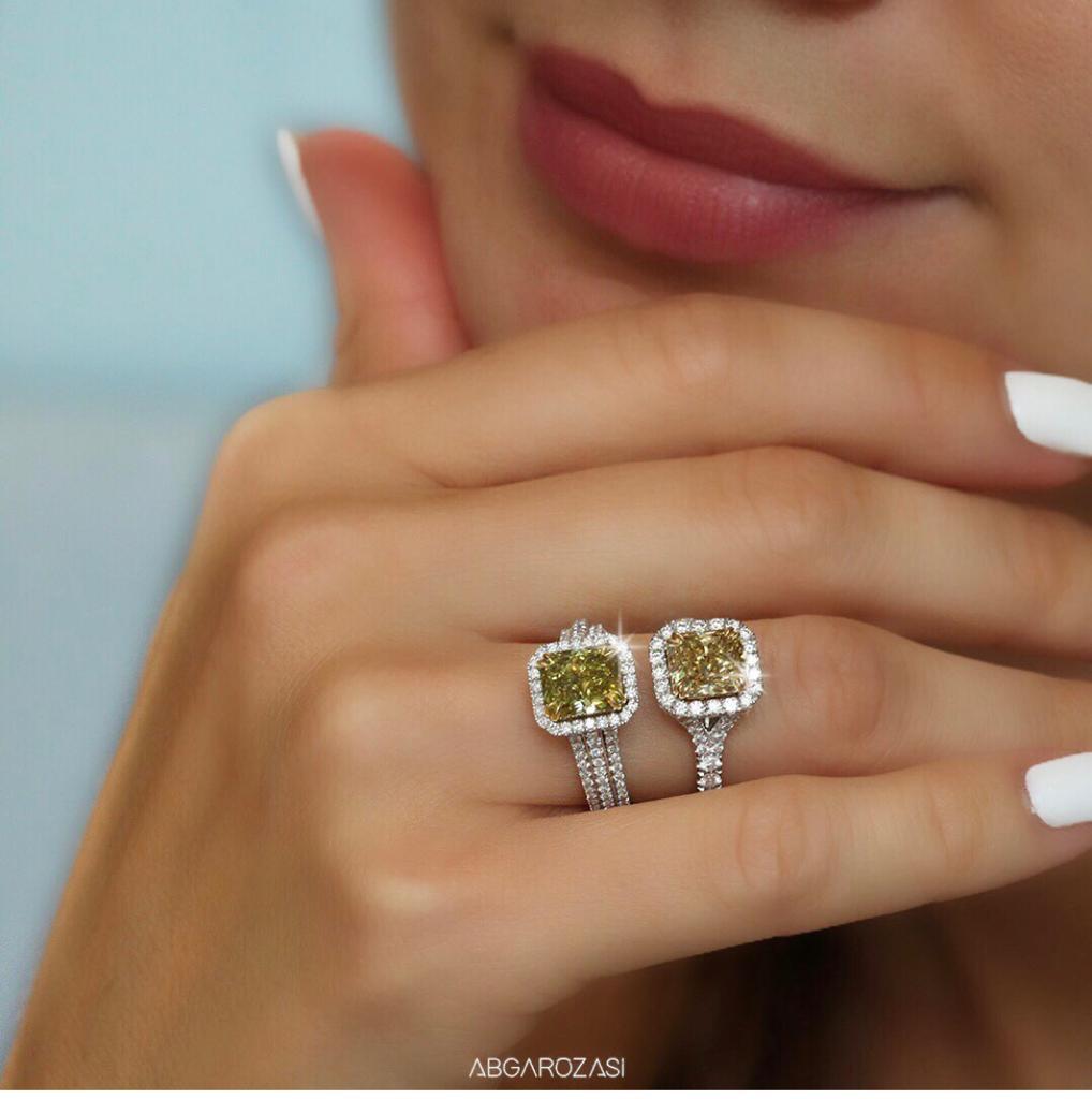 natural yellow diamond engagement rings