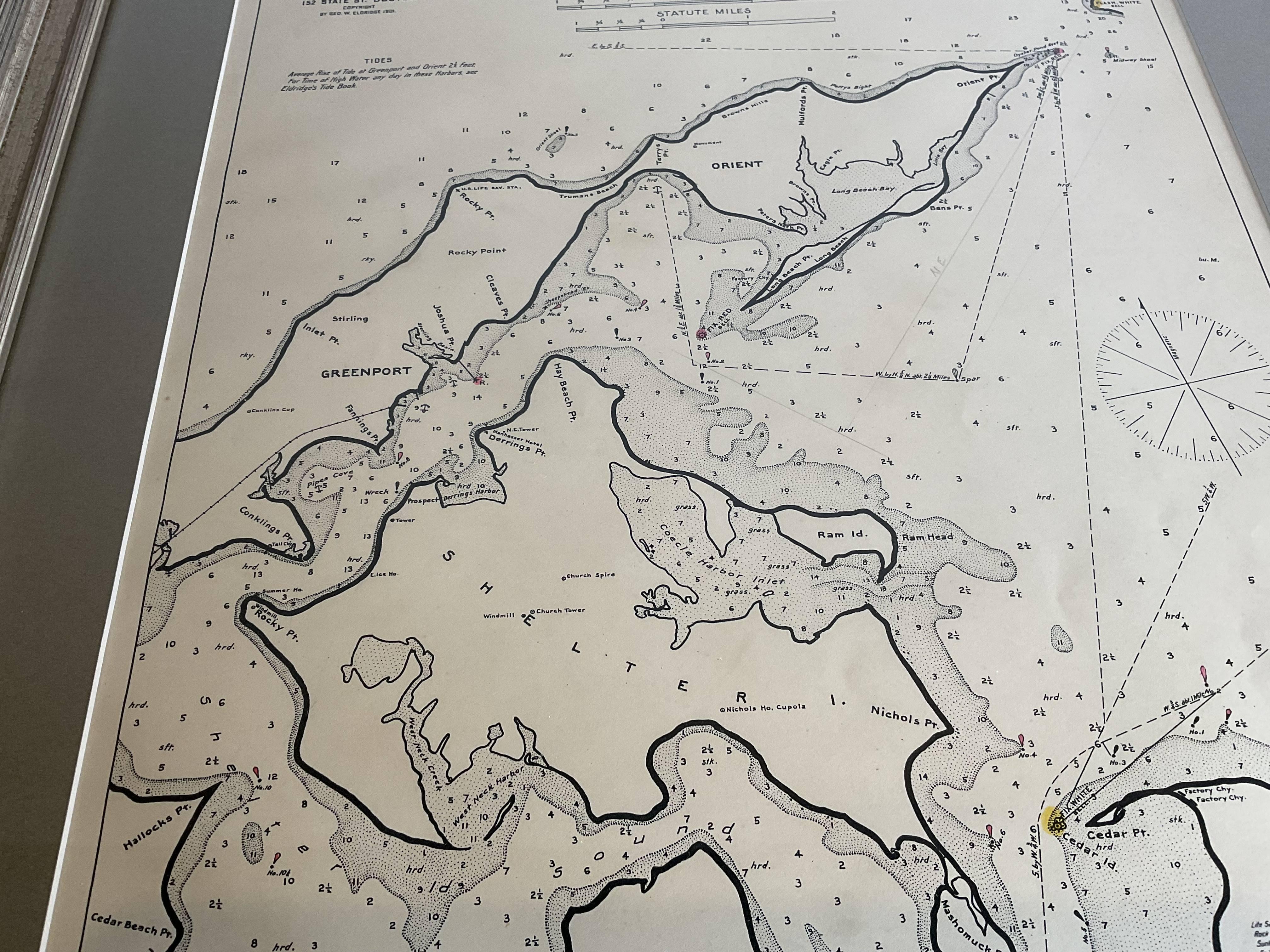 Sag Harbor Nautical Chart For Sale 5