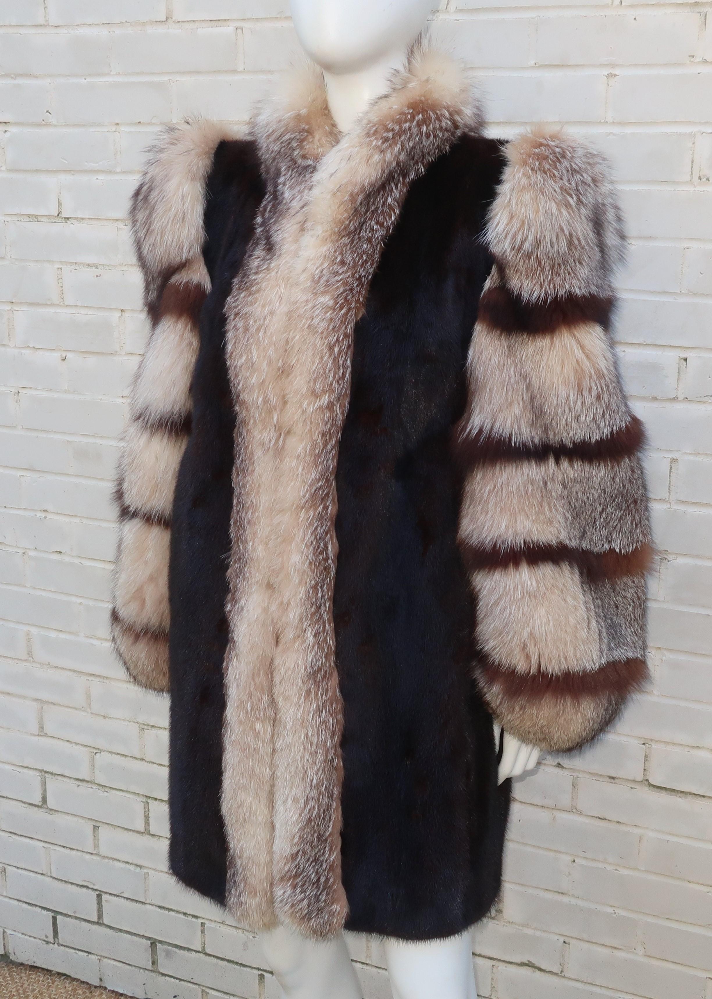 mink fox fur coat