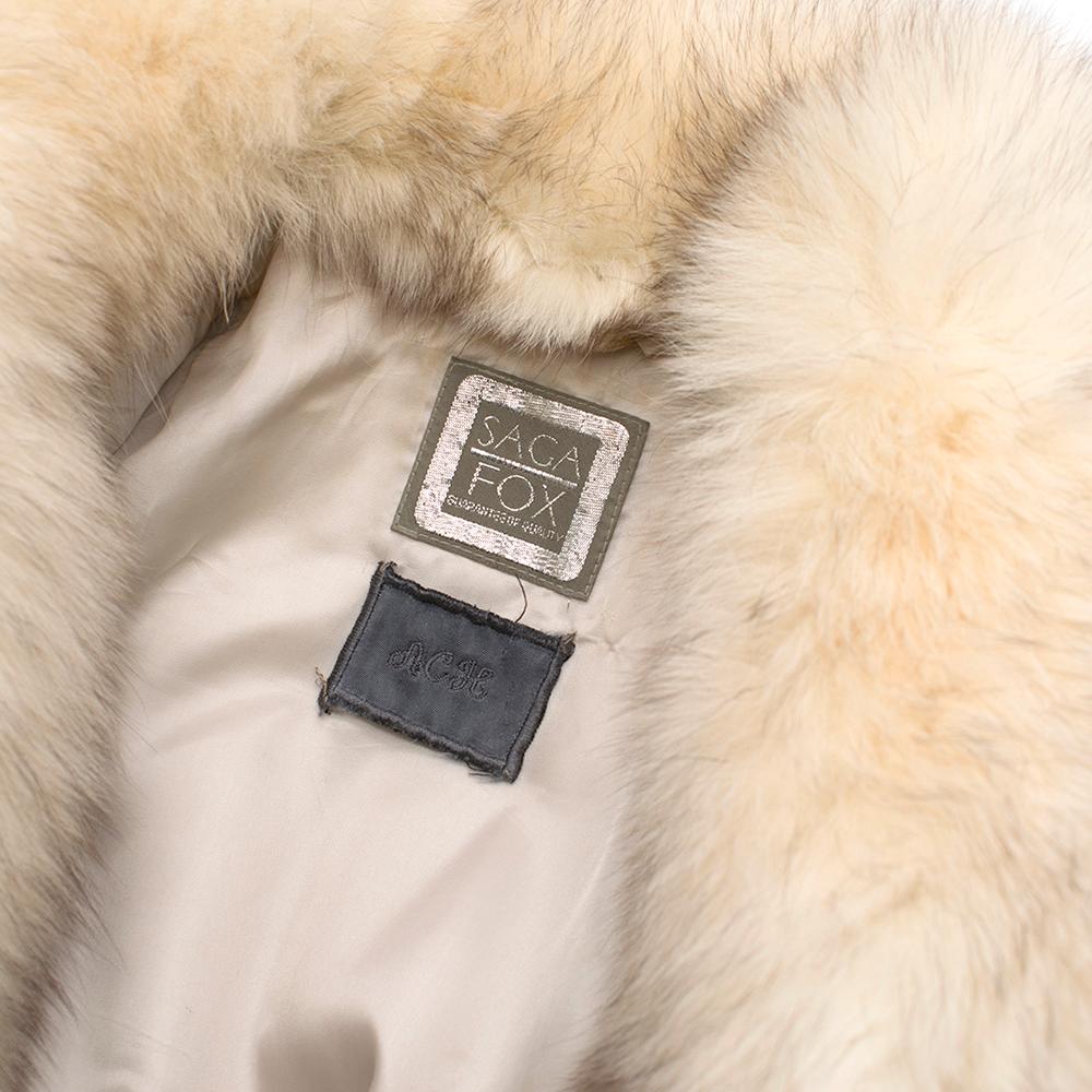 Saga Fox Platinum Fox Fur Coat  In Excellent Condition In London, GB