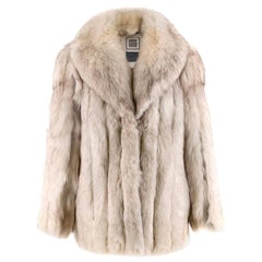 Used Saga Fox Platinum Fox Fur Coat 