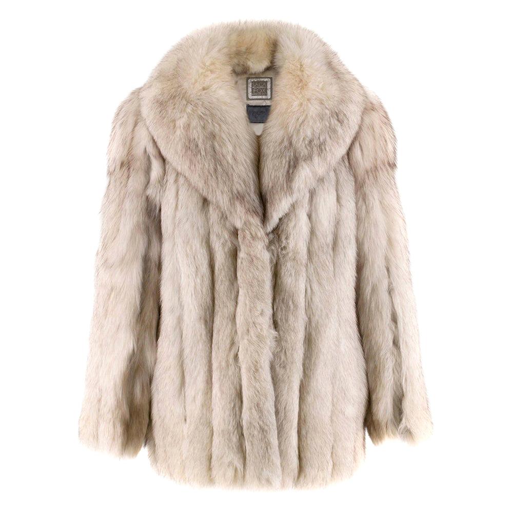 Saga Fox Platinum Fox Fur Coat at 1stDibs | saga fox fur coat