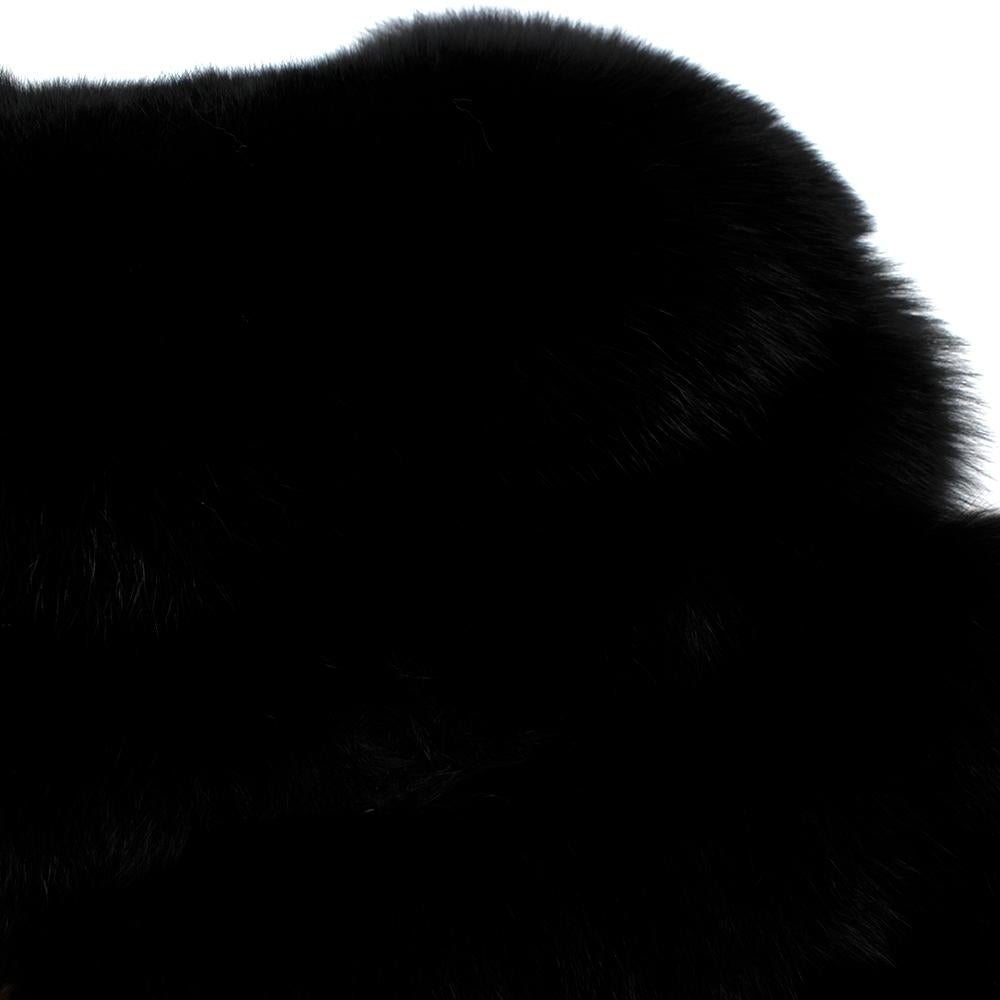 Saga Furs Black Fox Fur Shawl  - Size S In New Condition For Sale In London, GB
