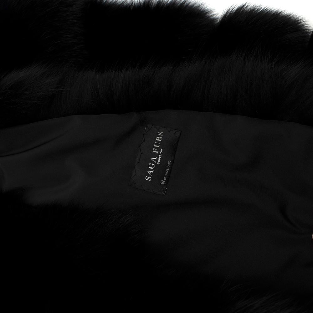 Saga Furs Black Fox Fur Shawl  - Size S For Sale 2