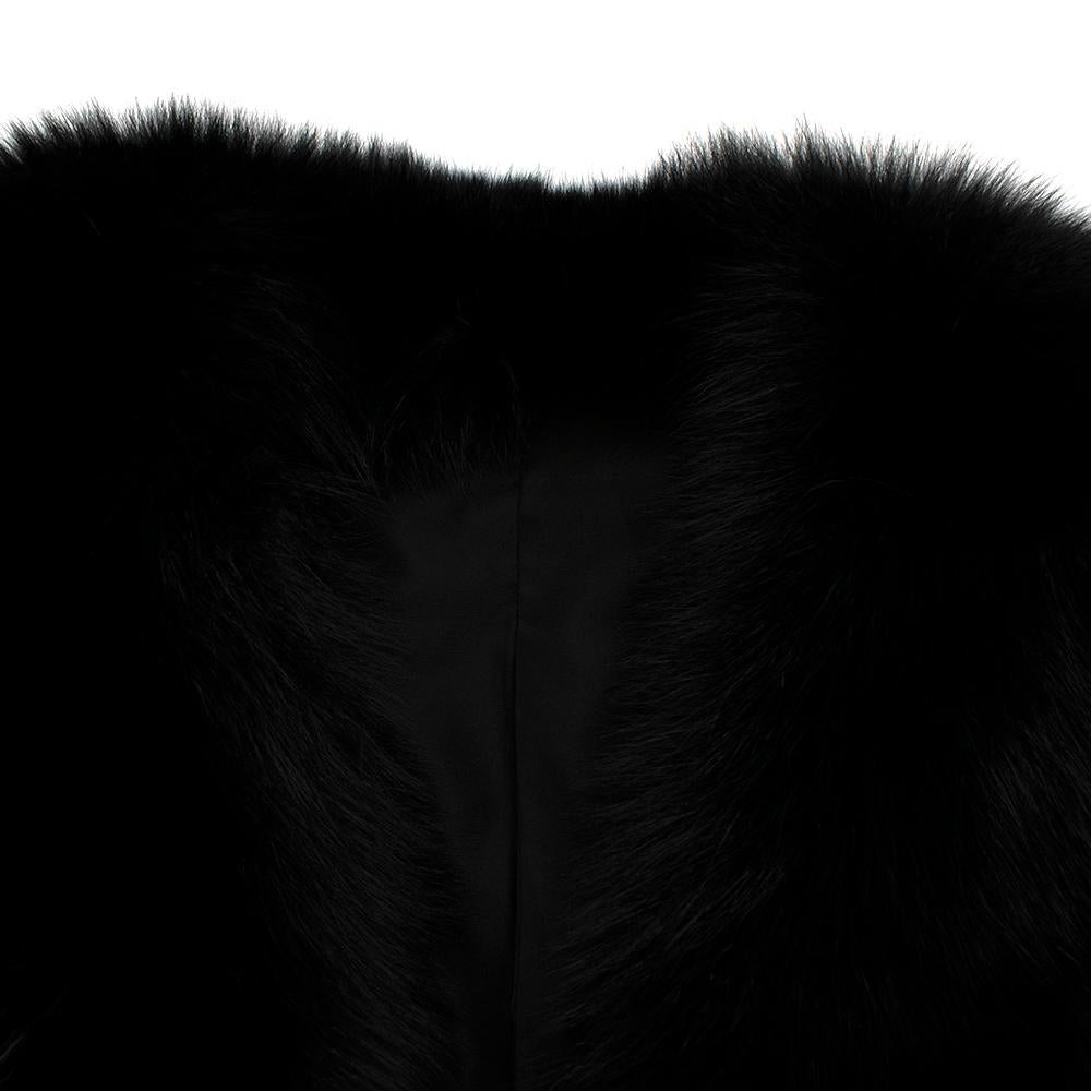 Saga Furs Black Fox Fur Shawl  - Size S For Sale 3