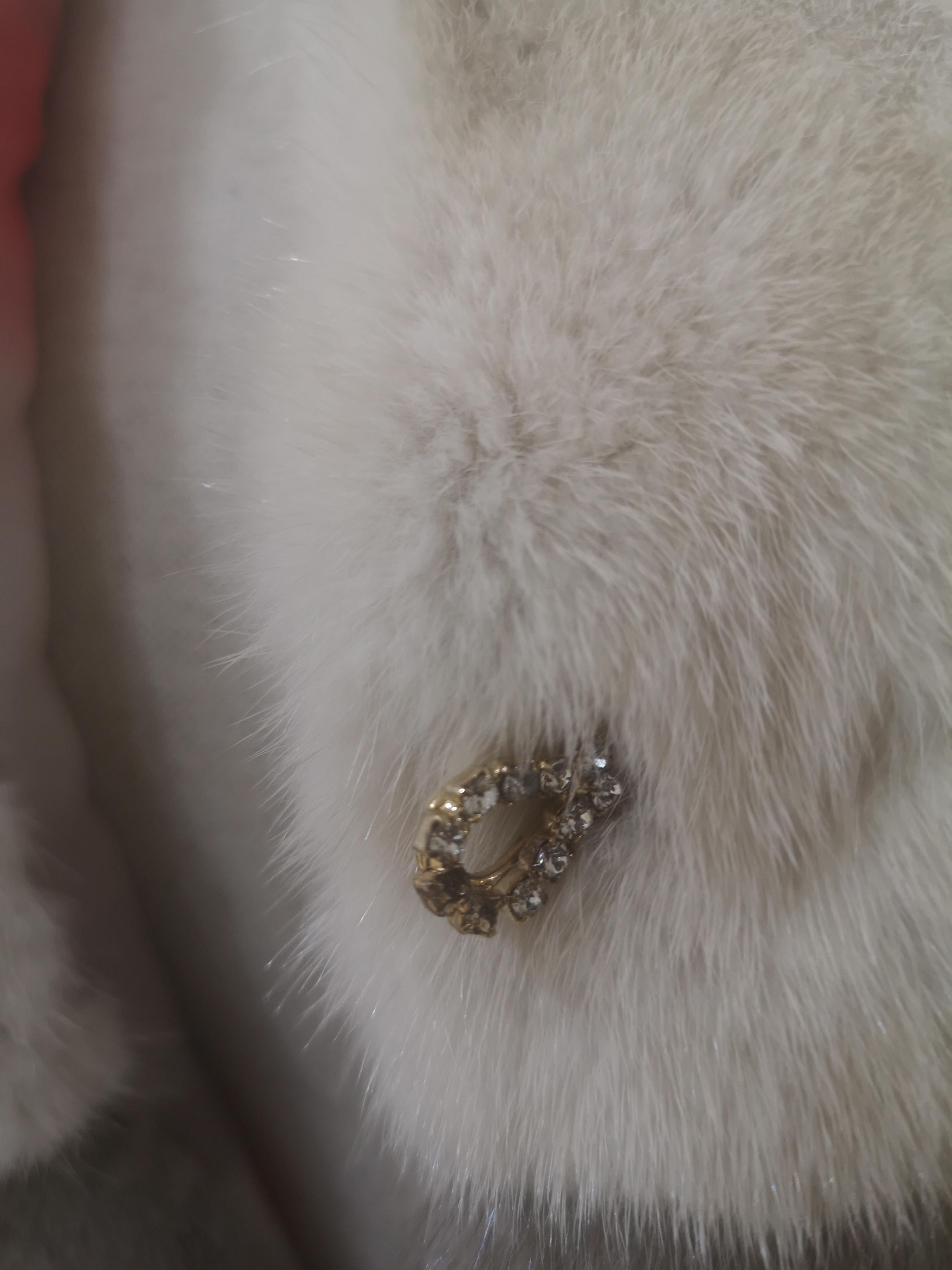 Saga Furs white yellow grey mink Fur 4