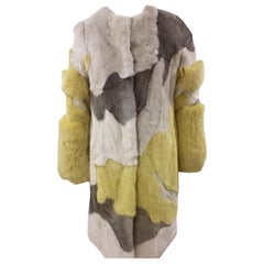 Saga Furs white yellow grey mink Fur