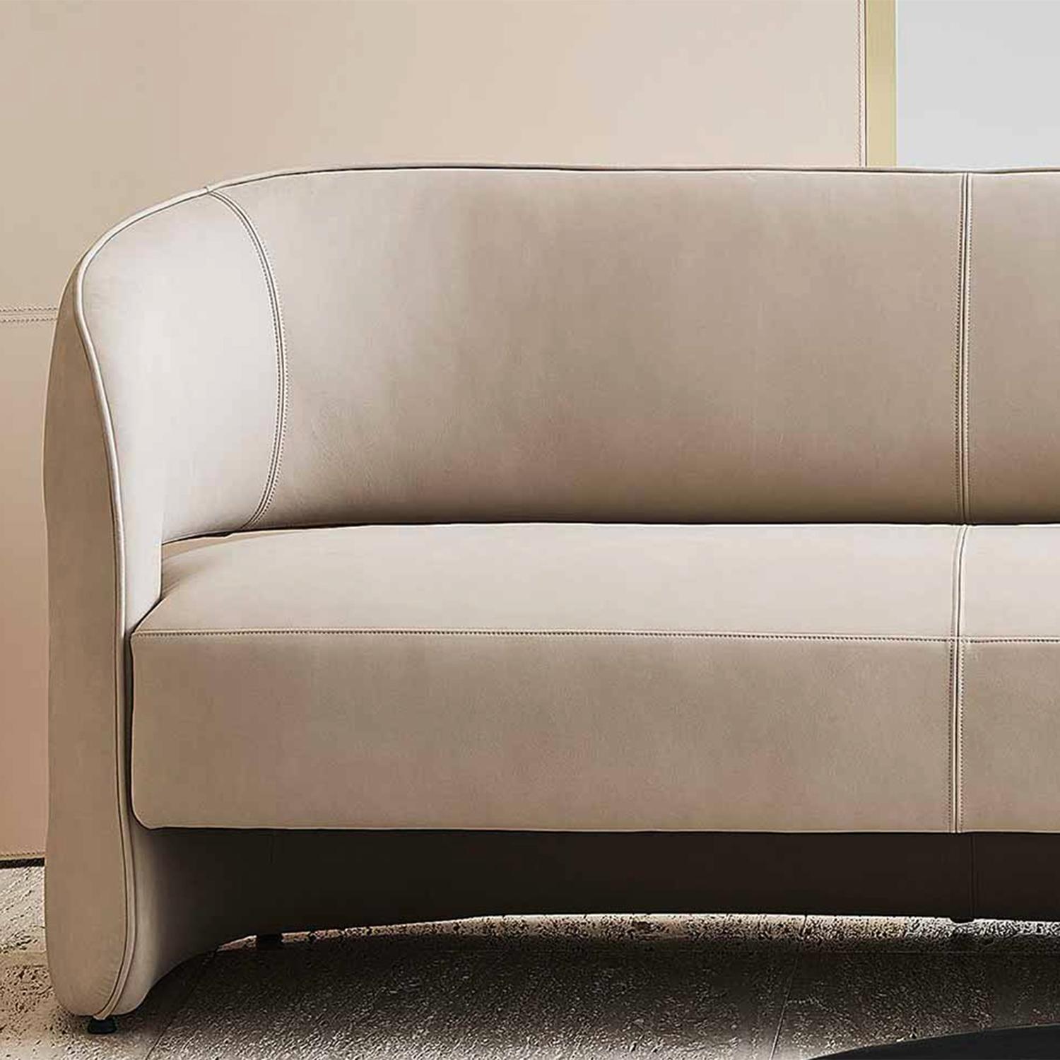 Hand-Crafted Sagala Leather Sofa For Sale
