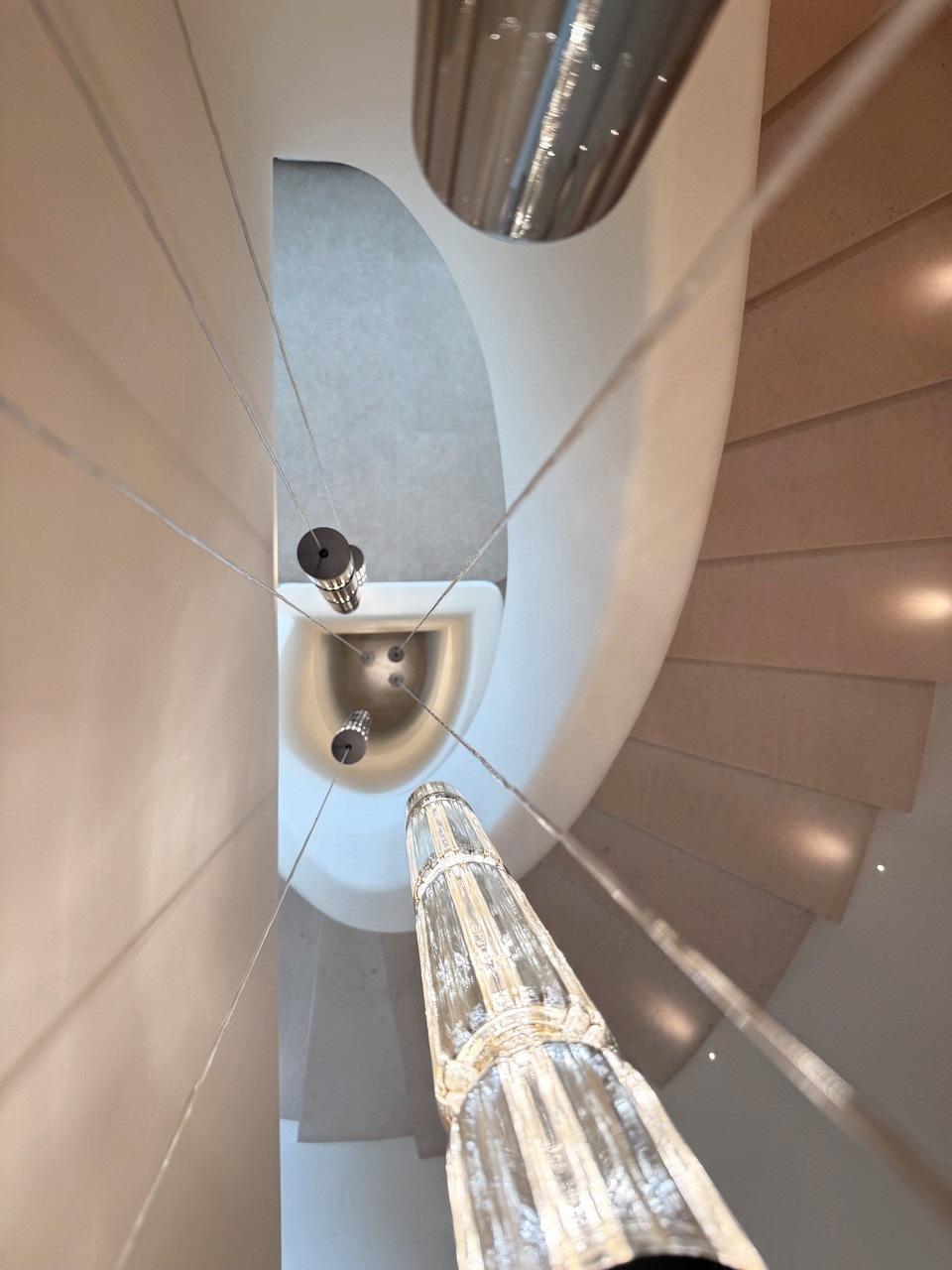 Sagano 5 Lights Glass Pendant In New Condition For Sale In Nice, FR