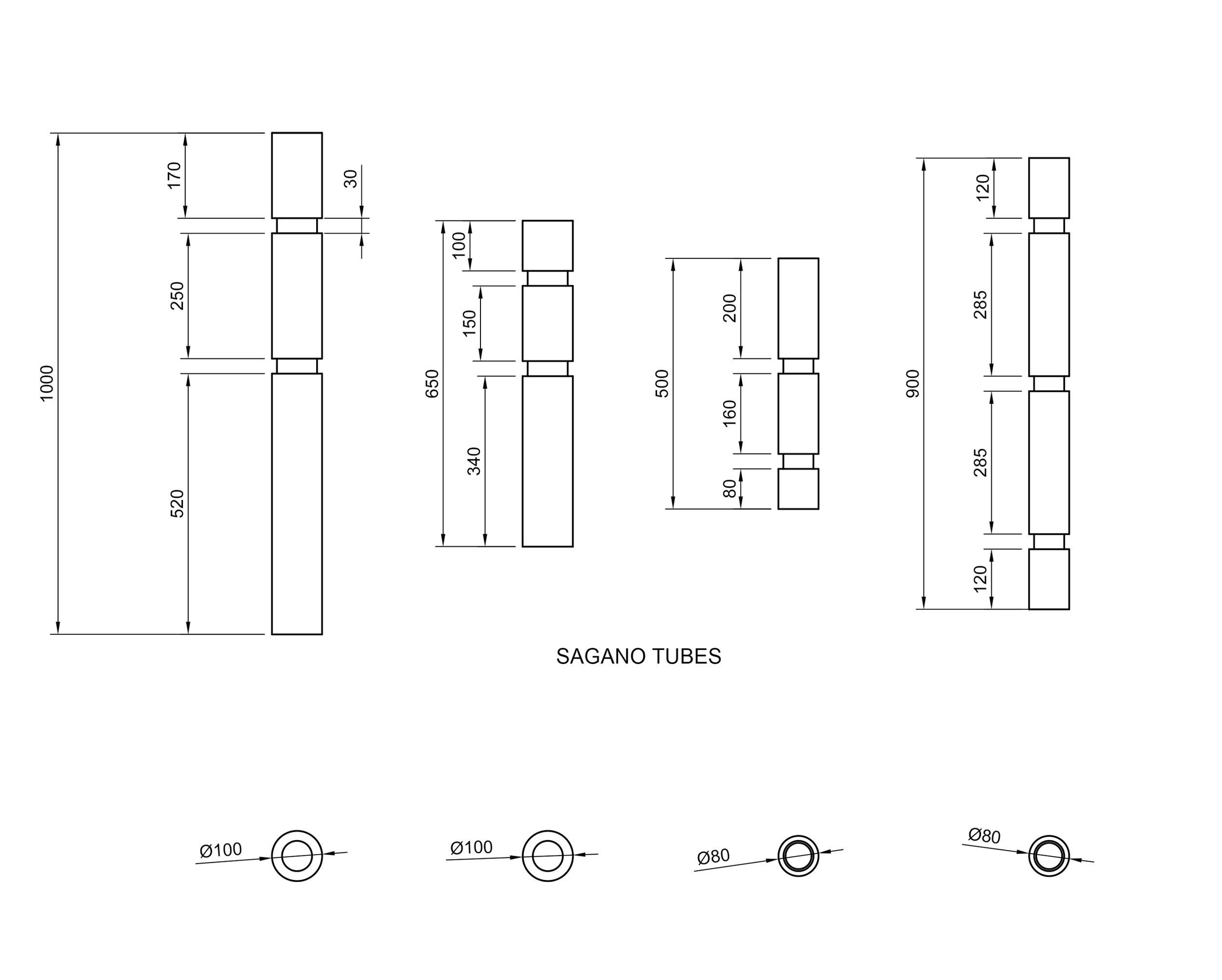 Sagano 5 Lights Glass Pendant For Sale 3