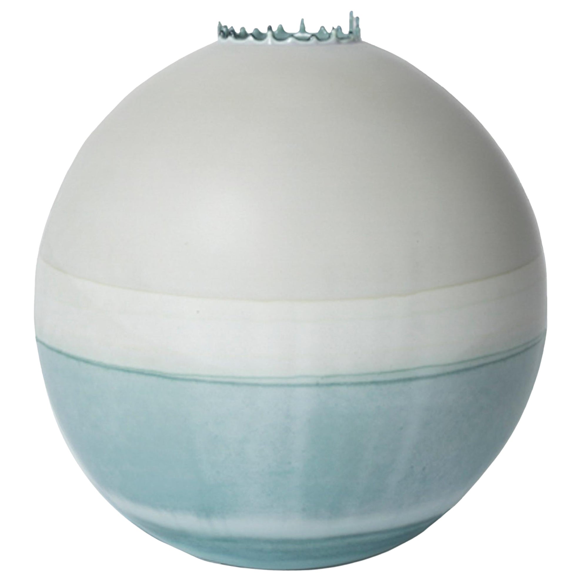 Vase Jupiter sauge et turquoise d'Elyse Graham en vente
