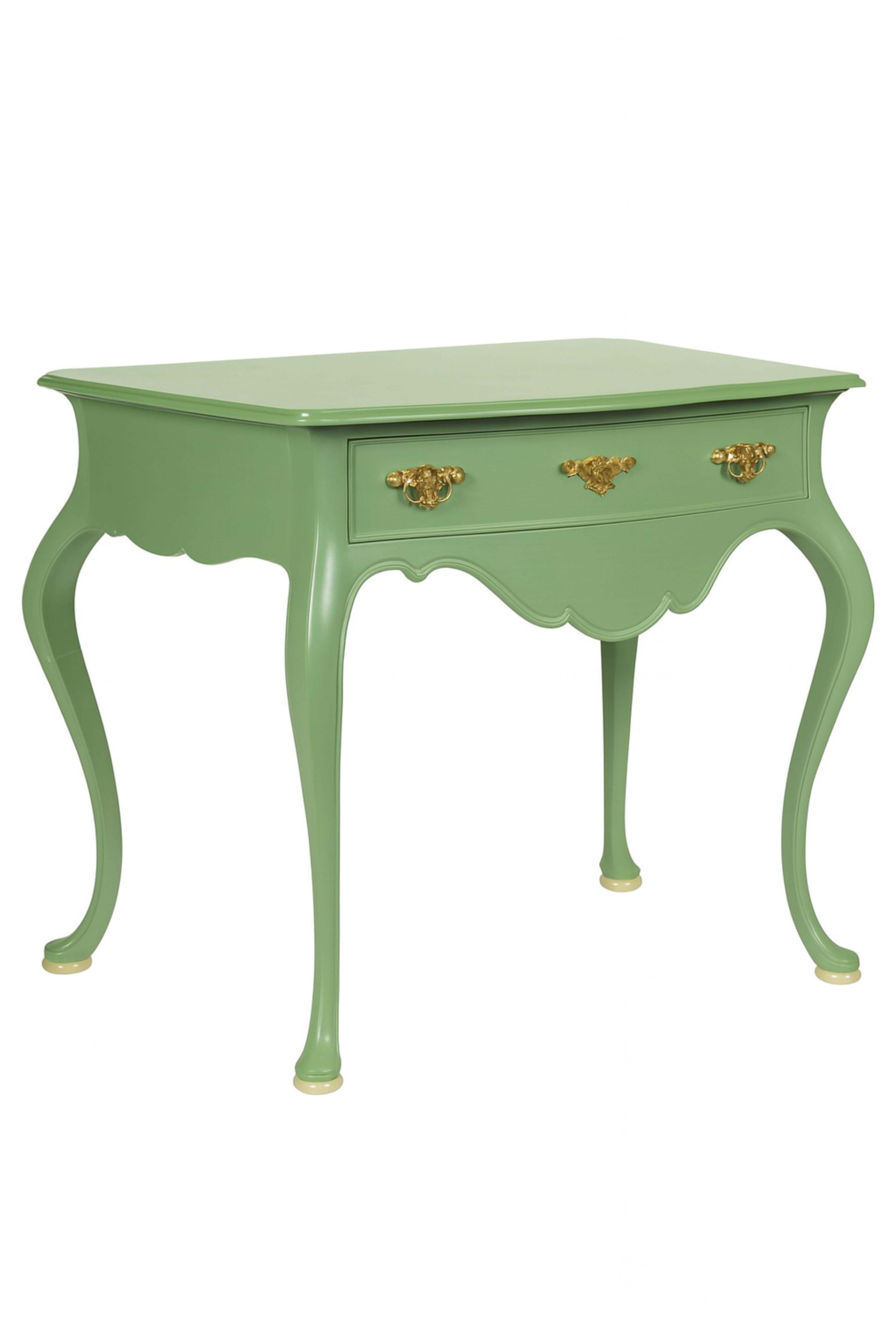 Laiton Sage Color Baroque Styled Commode, 19th Century en vente