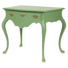 Sage Color Baroque Styled Commode, 19th Century