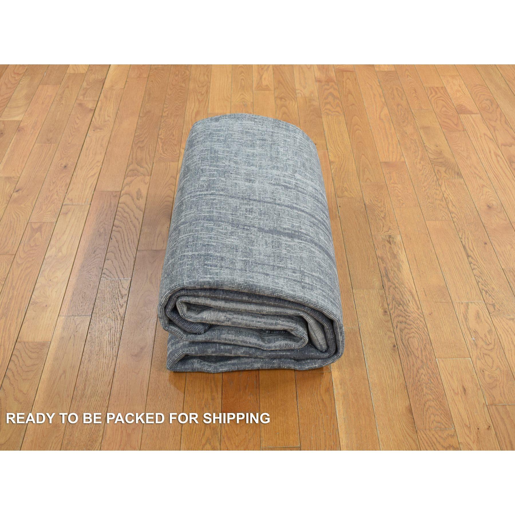 Sage Gray vertikale Ombre Design reine Seide handgeknüpft orientalischen Teppich 8'0