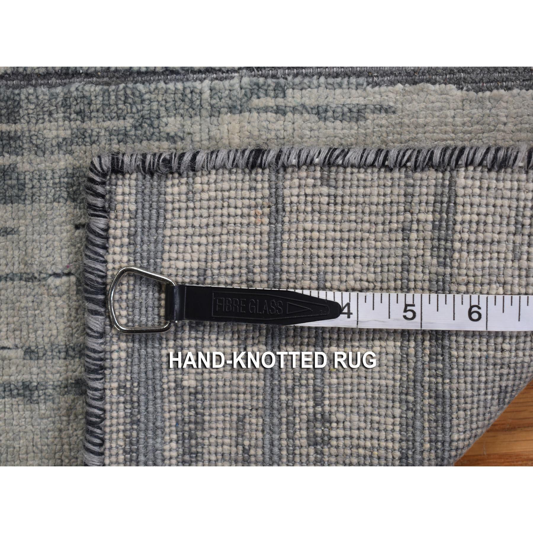 Sage Gray vertikale Ombre Design reine Seide handgeknüpft orientalischen Teppich 8'0