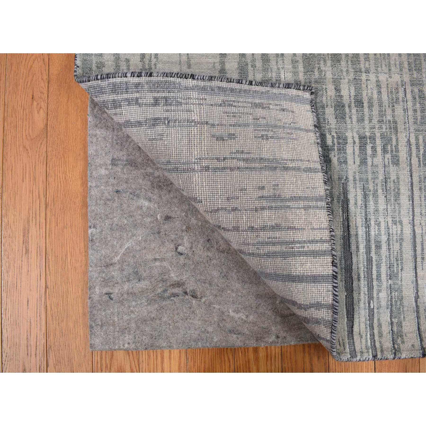 Sage Gray vertikale Ombre Design reine Seide handgeknüpft orientalischen Teppich 8'0