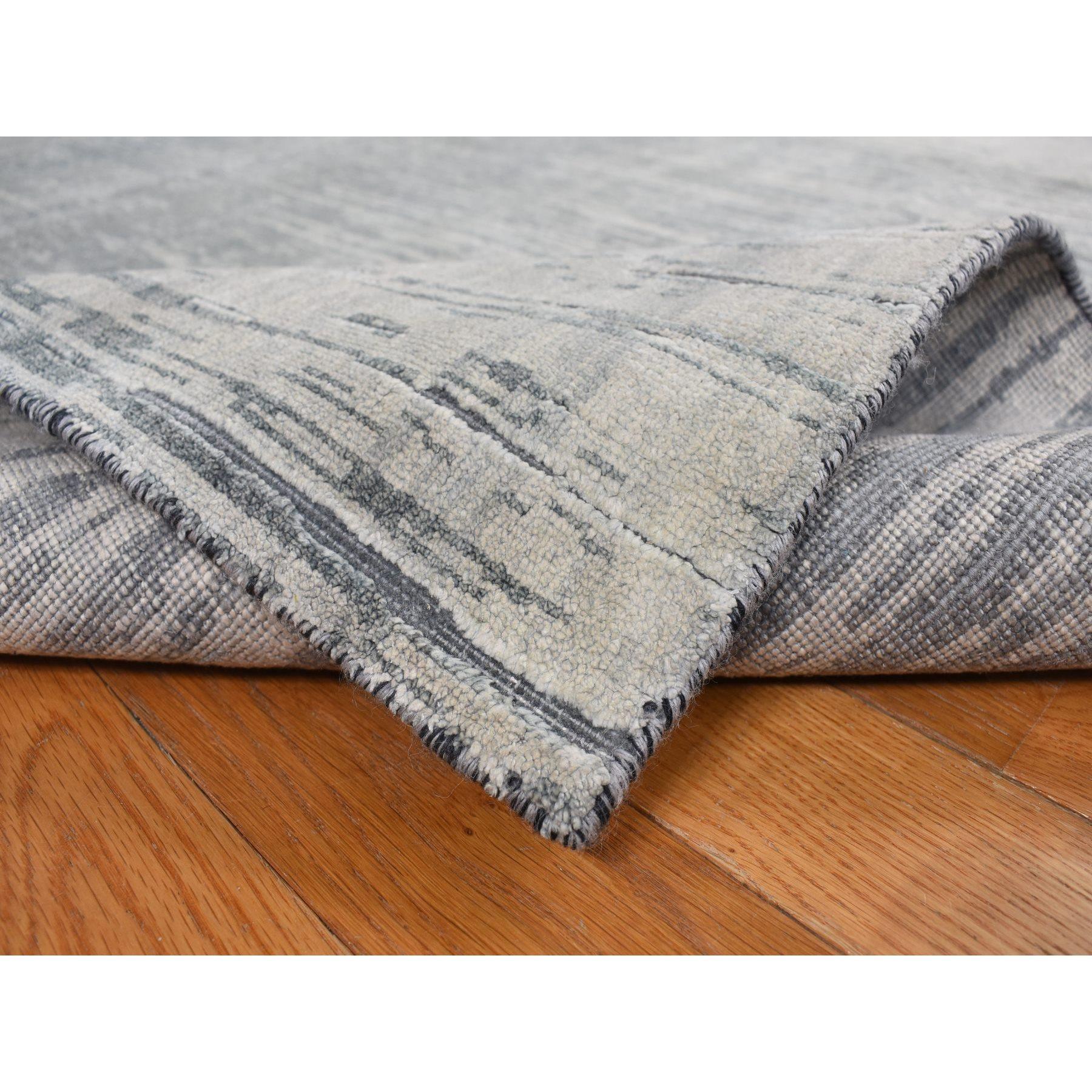 Sage Gray vertikale Ombre Design reine Seide handgeknüpft orientalischen Teppich 8'0