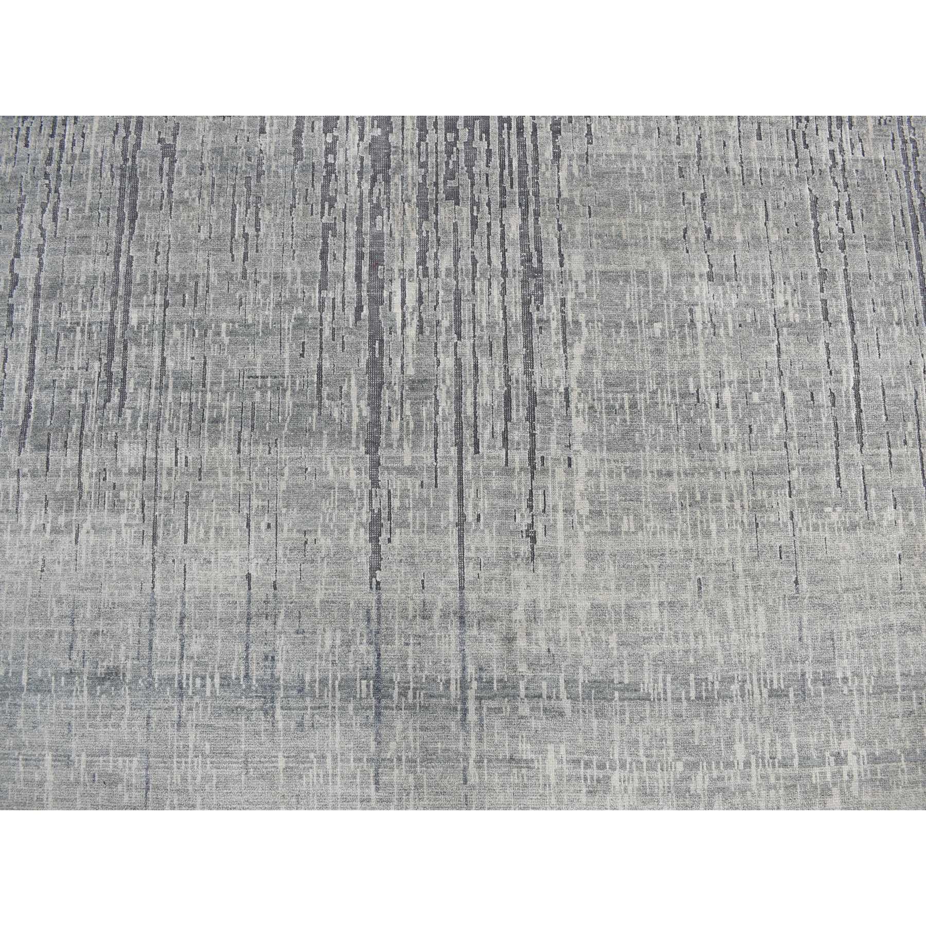 Sage Gray vertikale Ombre Design reine Seide handgeknüpft orientalischen Teppich 8'0