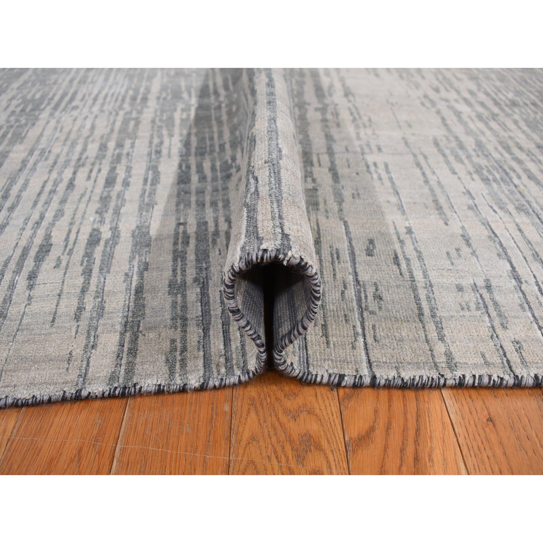 Sage Gray vertikale Ombre Design reine Seide handgeknüpft orientalischen Teppich 8'0