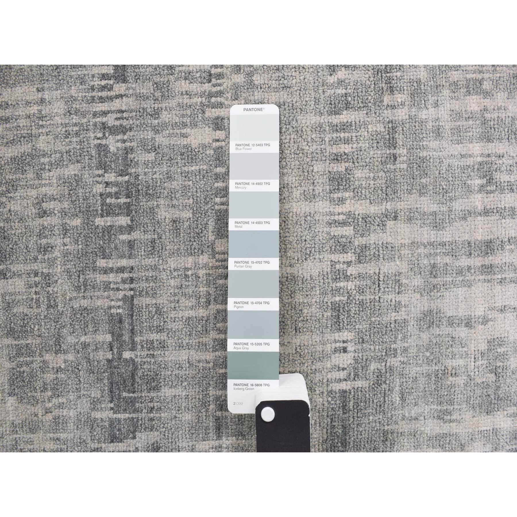 Sage Gray vertikale Ombre Design reine Seide handgeknüpft orientalischen Teppich 8'0