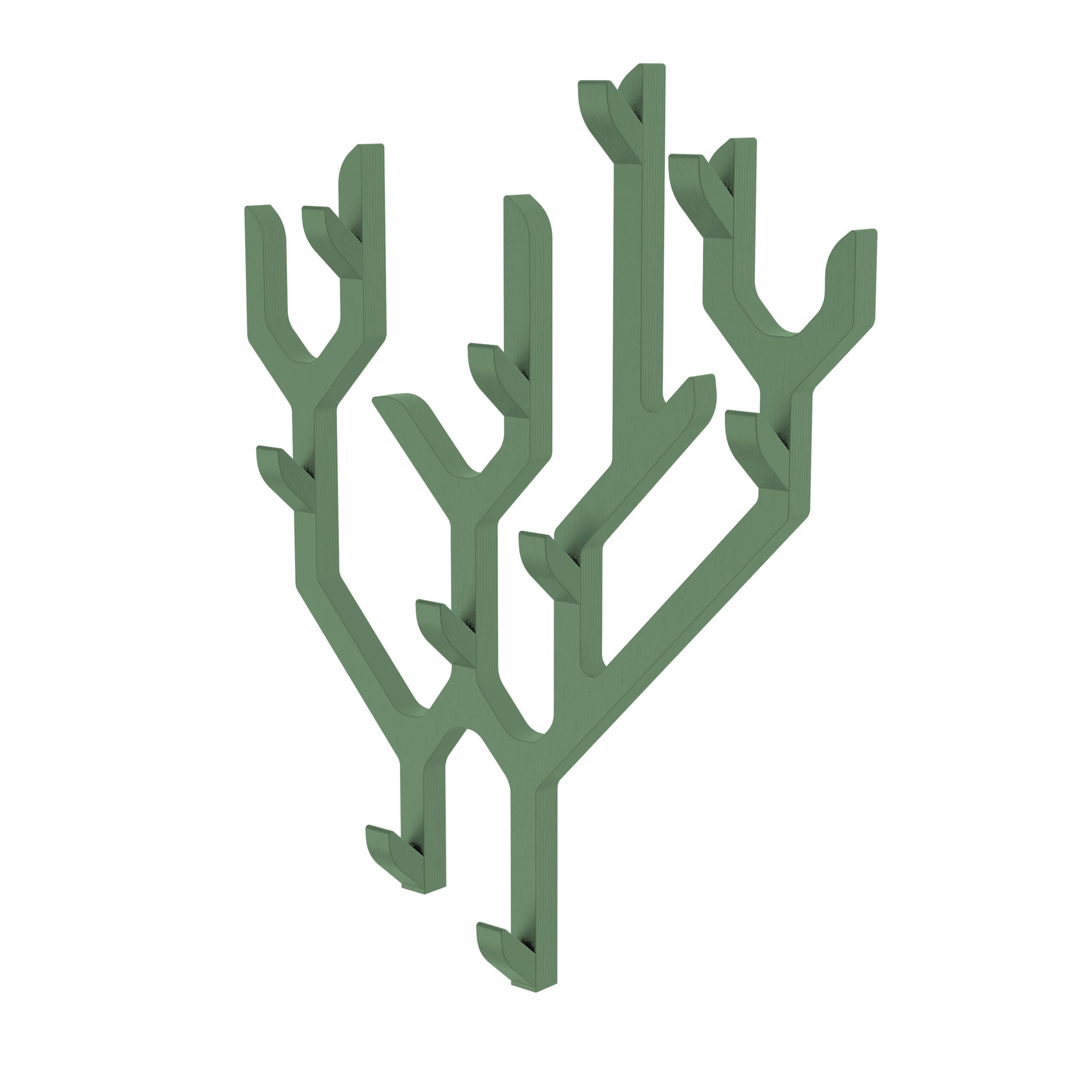 Post-Modern Sage Green Ambroise Wall Coat Rack by HARTO For Sale