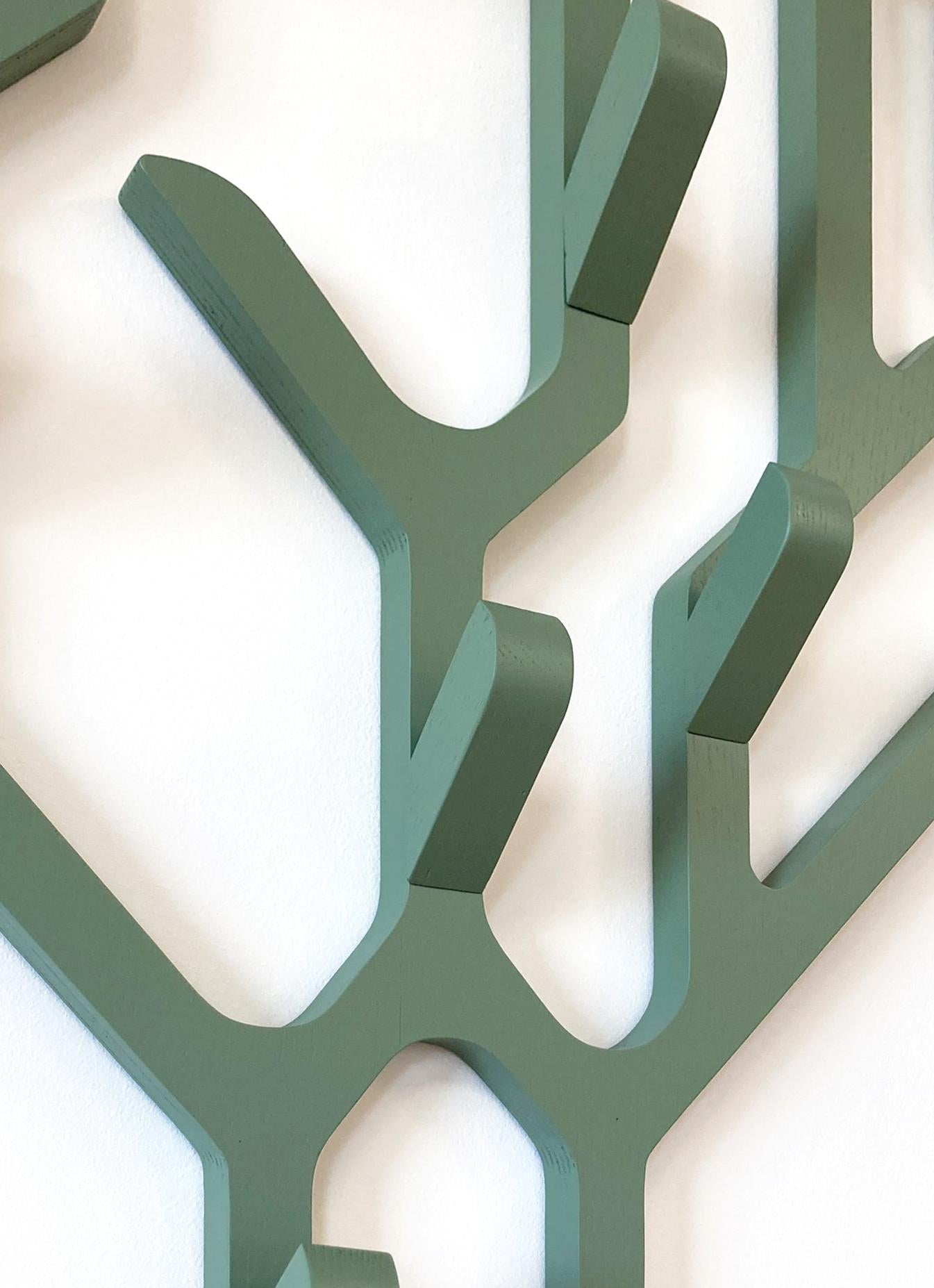 Portuguese Sage Green Ambroise Wall Coat Rack by HARTO For Sale