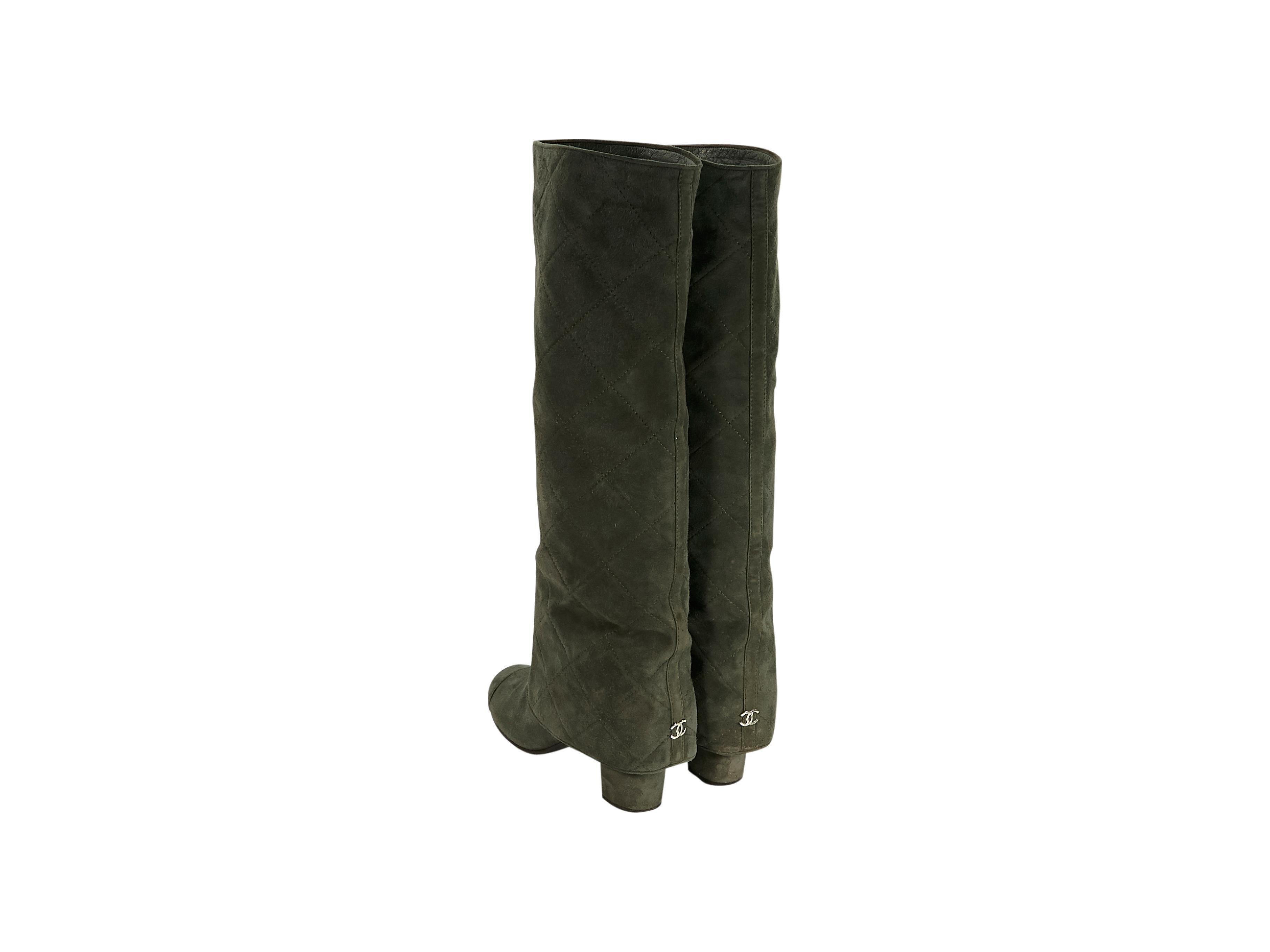 chanel boots green