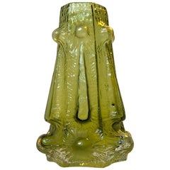 Sage Green Glass Bud Vase by Geoffrey Baxter for Whitefriars, 1970s
