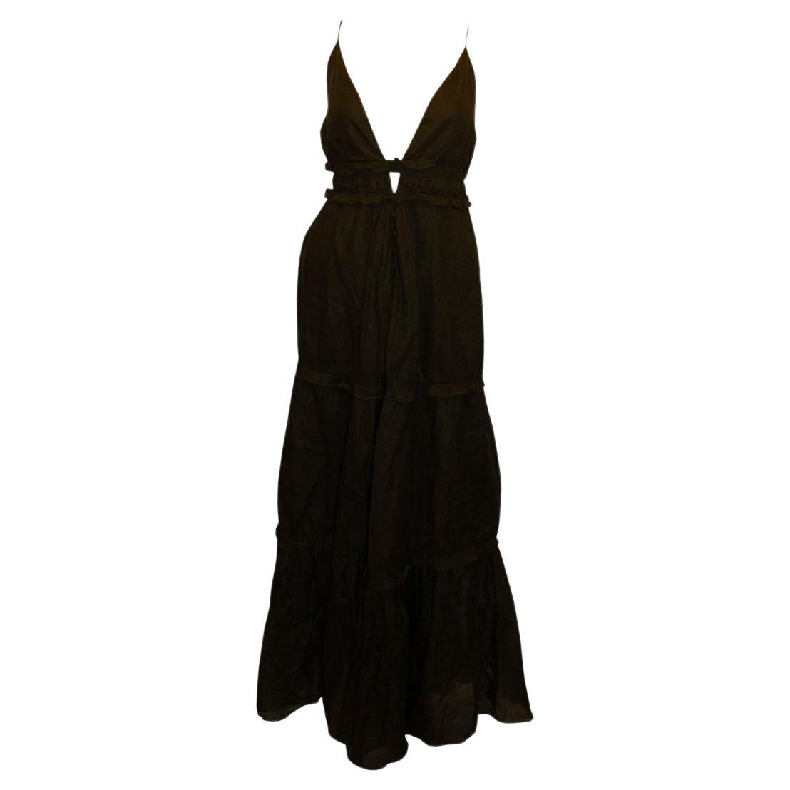 Robe en lin vert Sage de Joslin ( Australie ) en vente