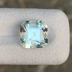 Salbeigrüner Quarz (Prasiolith) im Kissenschliff, loser Edelstein für Ring und Anhänger, 9 mm