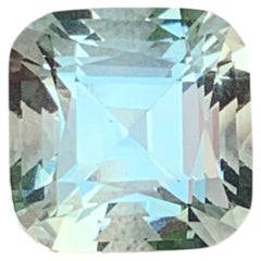 Pierre précieuse en quartz vert sauge (prasiolite), taille « coussin », à monter pour bague ou pendentif, 9 mm