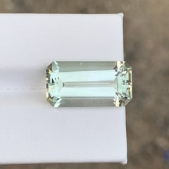 Sage Green Quartz (Prasiolite) Emerald Cut Pastel Mint Color Gemstone for Ring