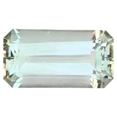 Sage Green Quartz (Prasiolite) Emerald Cut Pastel Mint Color Gemstone for Ring