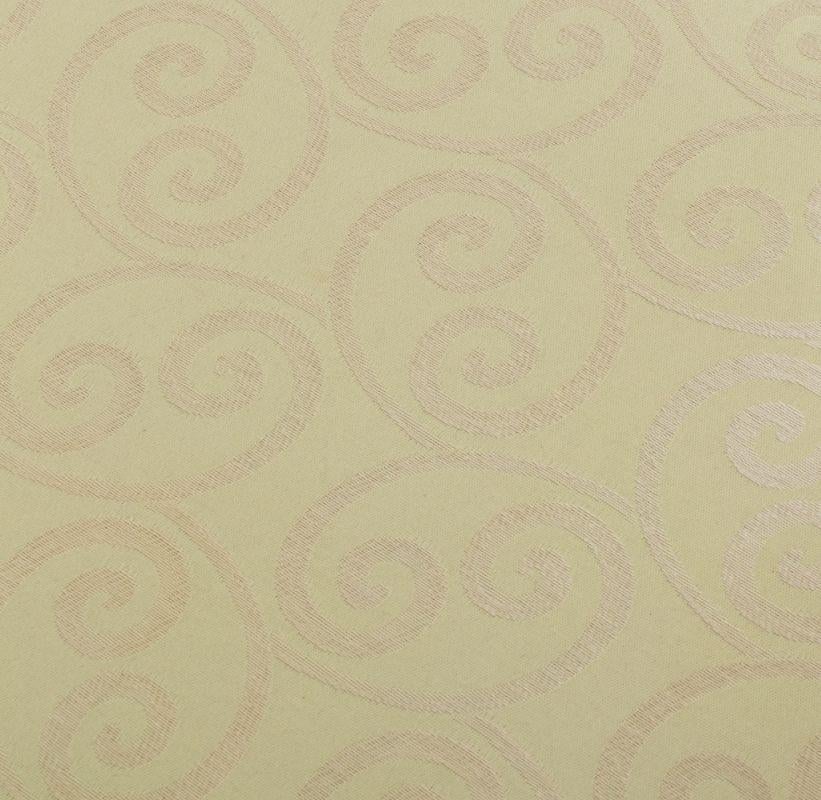Sage Green Upholstered Curule Bench For Sale 1