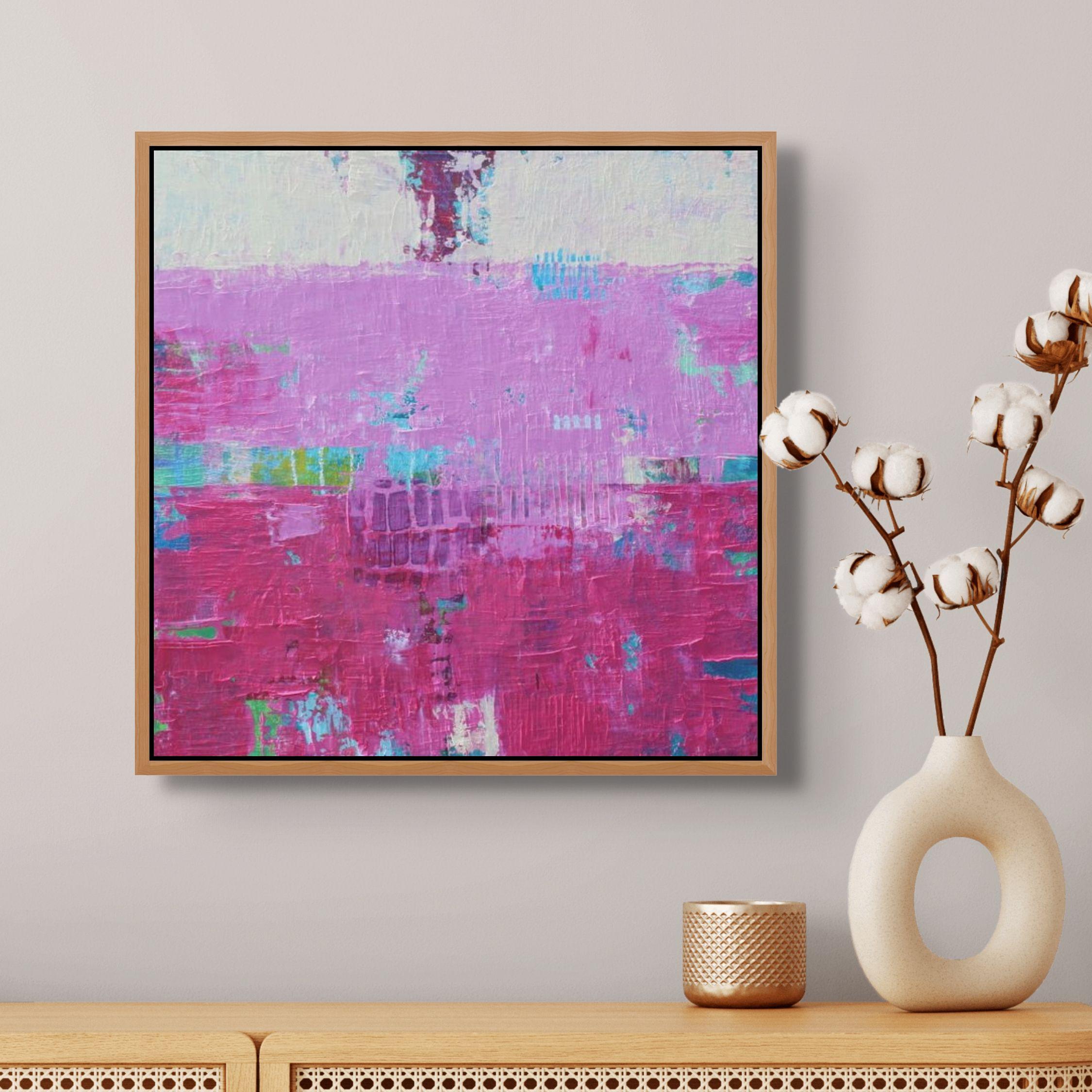 I Heart Pink, Painting, Acrylic on Canvas For Sale 1