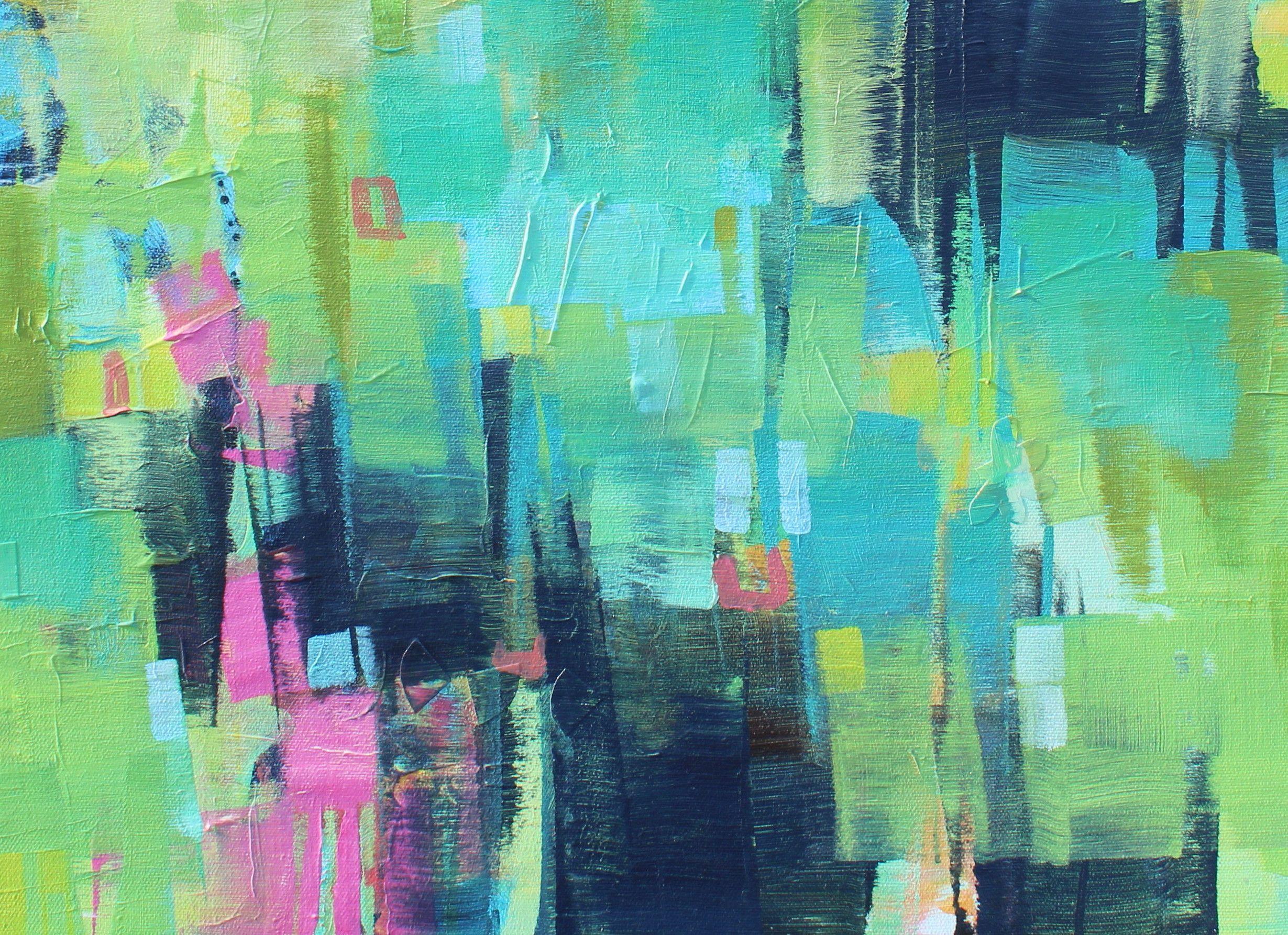 Meteorologischer Frühling, Gemälde, Acryl auf Leinwand im Angebot 1