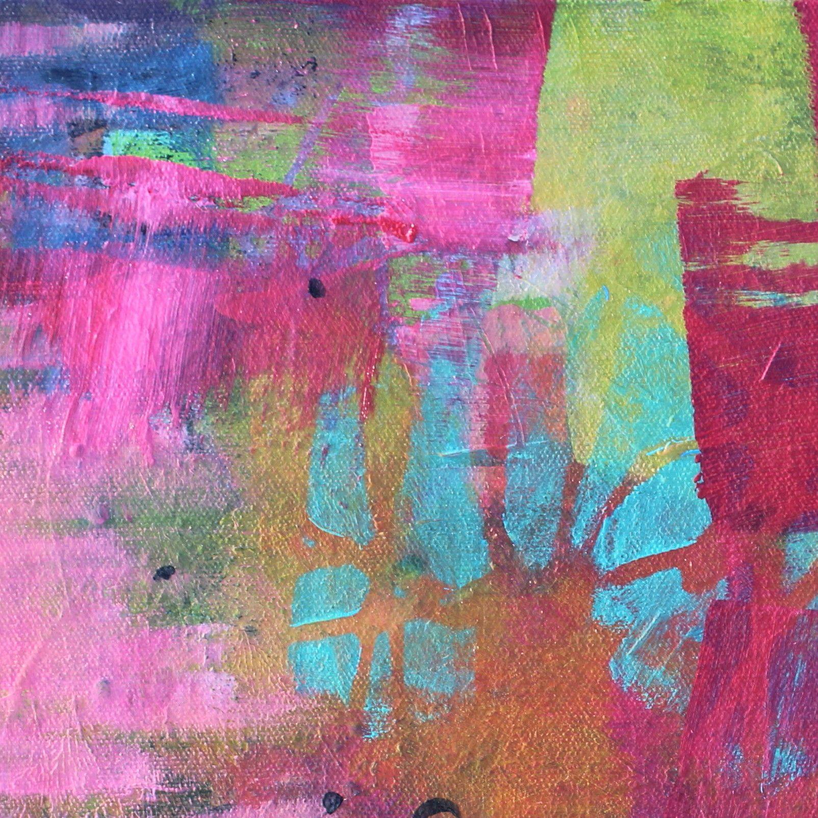 Running in the Woods, Painting, Acrylic on Canvas For Sale 1