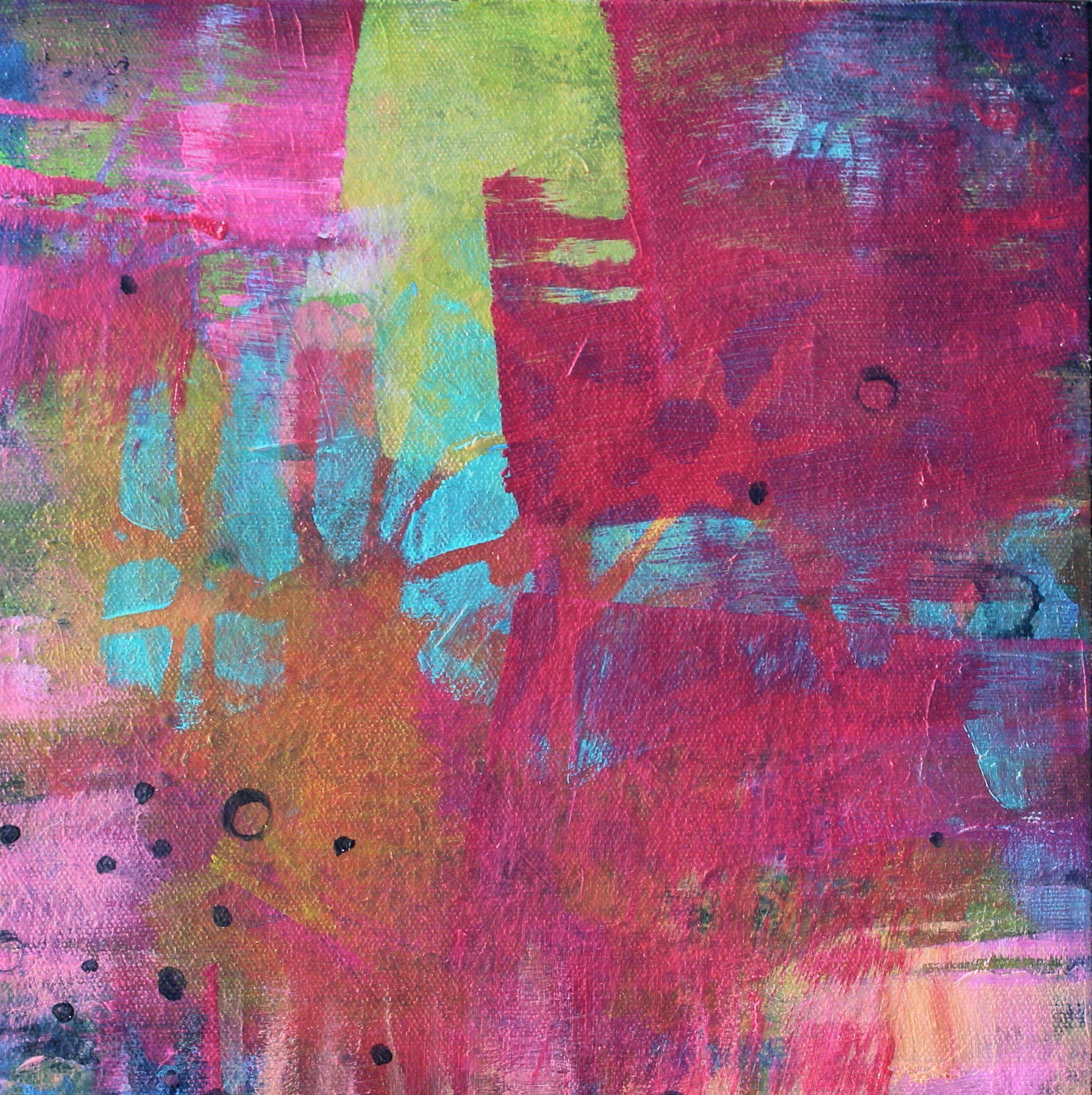 Running in the Woods, Painting, Acrylic on Canvas For Sale 2