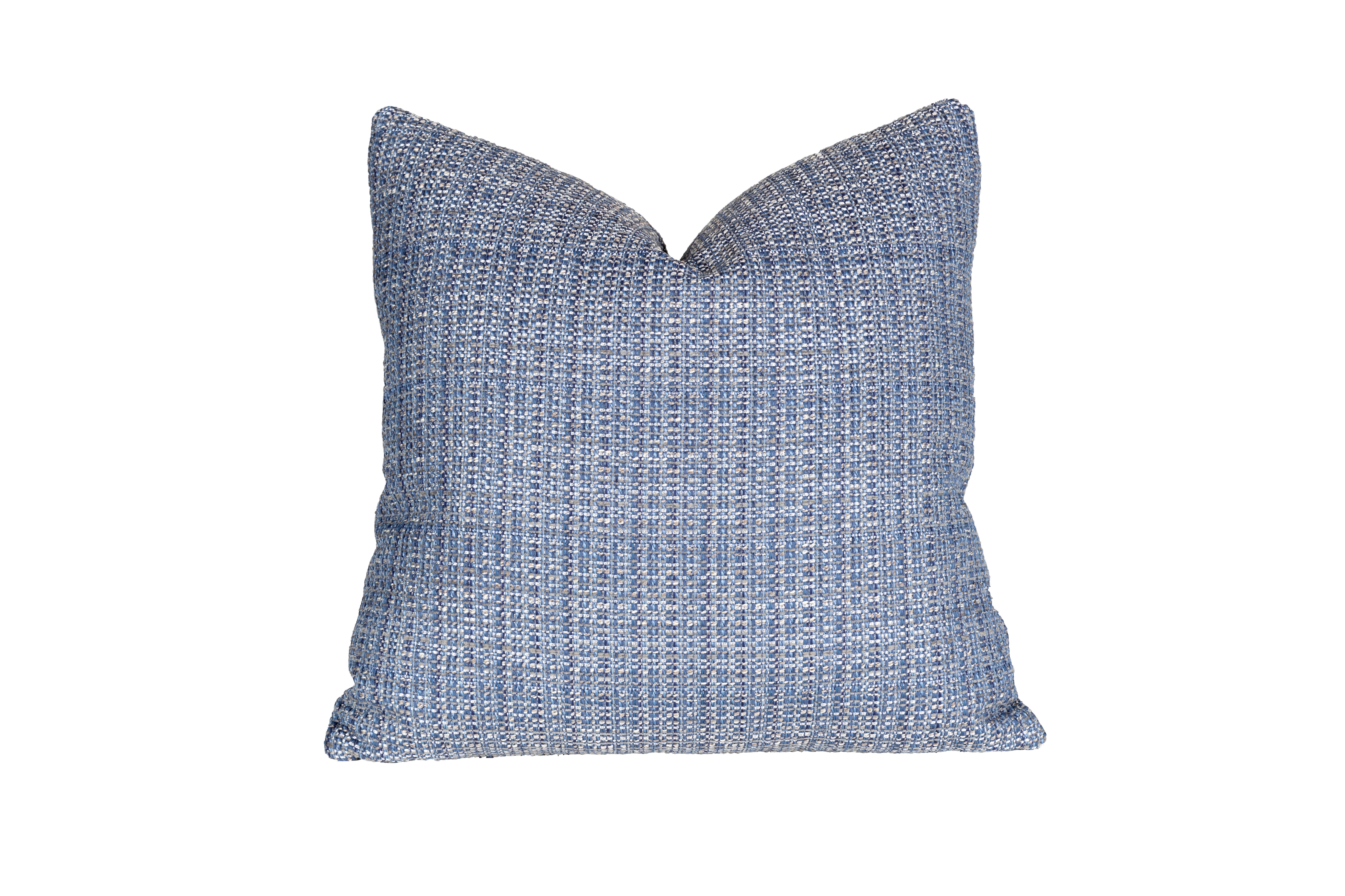 Our down pillows are made with vintage tweed, providing a luxuriously textured accent to your space. Measured 22