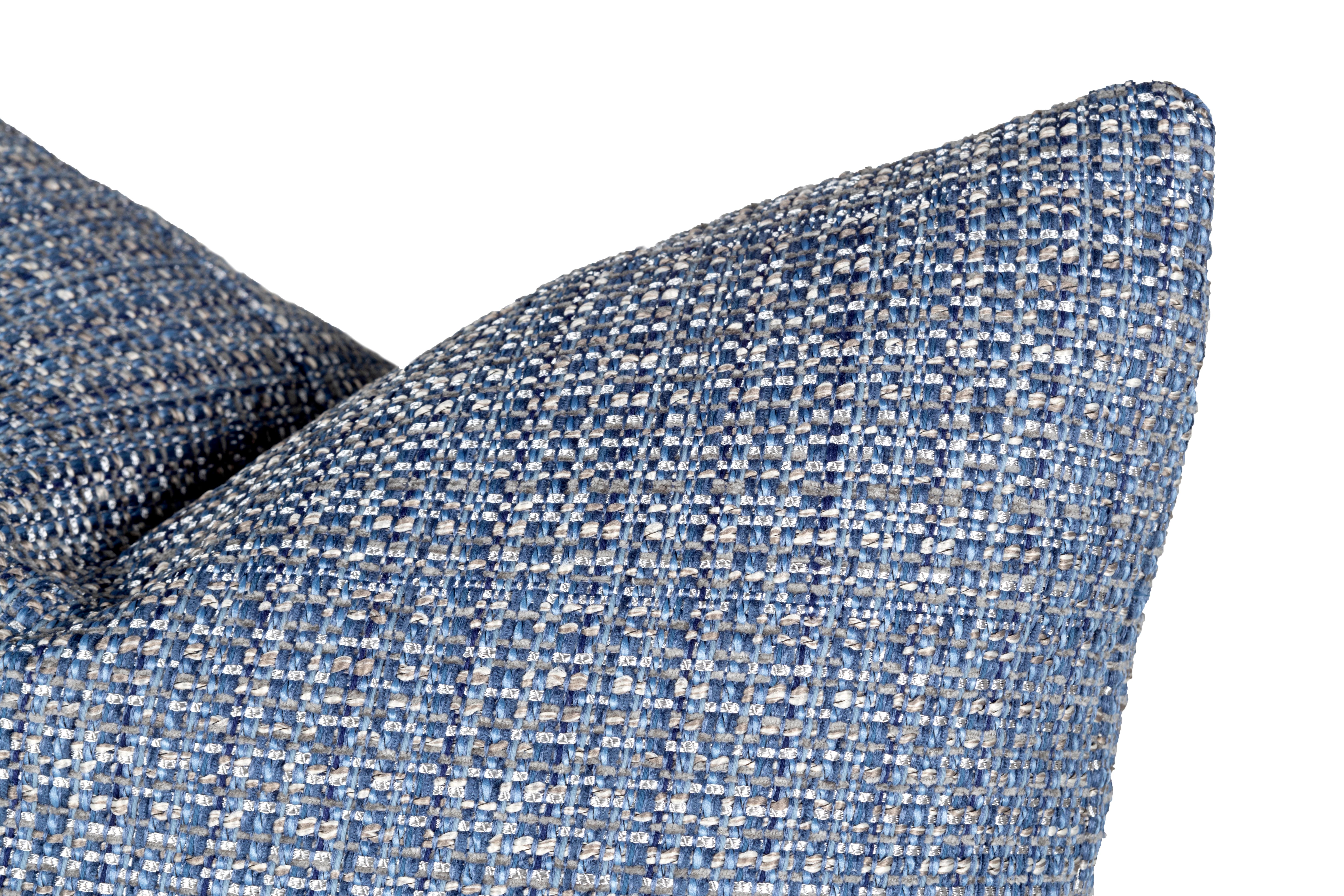 Sage Navy Tweed Pillow In New Condition For Sale In Dallas, TX