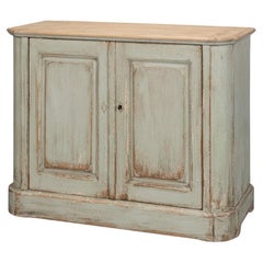 Armoire d'appoint provinciale peinte en Sage