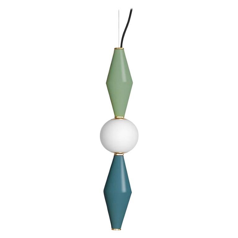 Sage/Petrol Green Gamma D Lamp by Mason Editions For Sale